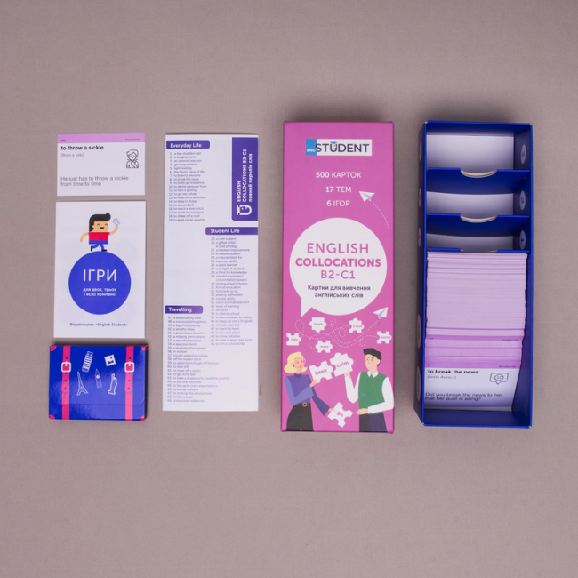 Учебная литература - Картки для вивчення англійської мови «Collocations» (рівень B2-C1) (9786177702367)#3