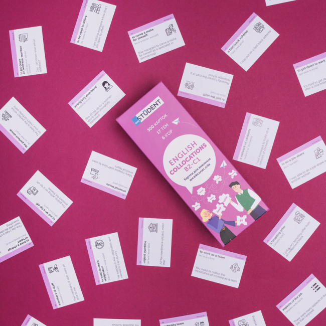 Учебная литература - Картки для вивчення англійської мови «Collocations» (рівень B2-C1) (9786177702367)#4