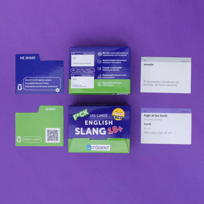Навчальна література - Картки для вивчення англійської мови «English Slang 18+»  (9786177702633)#3