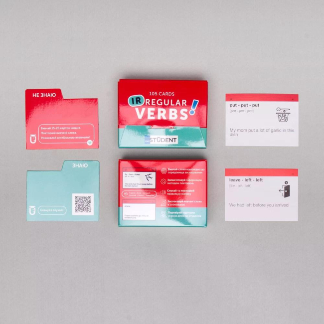 Навчальна література - Картки для вивчення англійської мови «Irregular Verbs» (рівень А1-В2) (9786177702381)#3