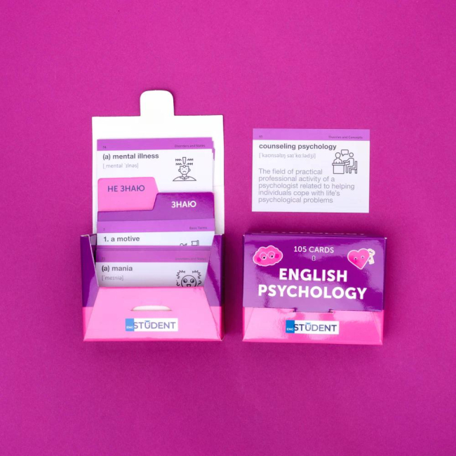 Учебная литература - Картки для вивчення англійської мови «English Psychology» (рівень В1-C1) (9786177702886)#4