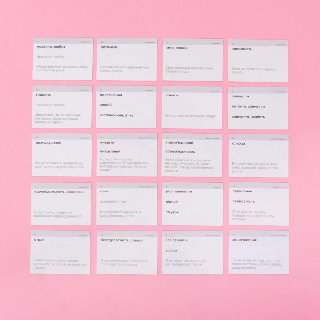 Навчальна література - Картки для вивчення англійської мови «Emotions & Characters» (рівень А1-B1) (9786177702800)#4