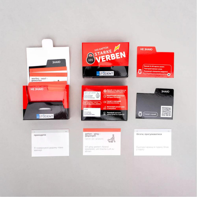 Навчальна література - Картки для вивчення німецької мови «Starke Verben» (рівень А2-В2) (9786177702756)#3