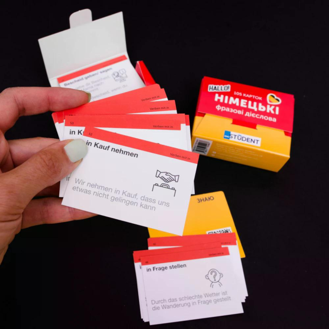 Навчальна література - Картки для вивчення німецької мови «Німецькі фразові дієслова» (рівень А2-В2) (9786177702466)#6