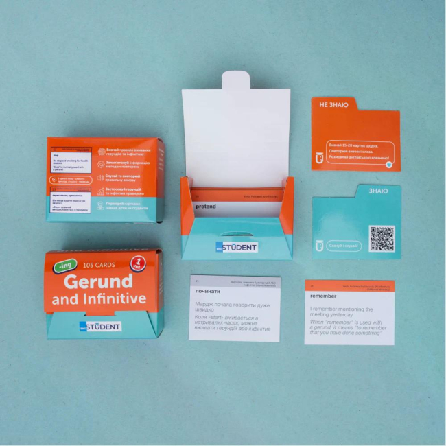Учебная литература - Картки для вивчення англійської мови Gerund and Infinitive vol.1 (рівень А2-В1) (9786177702688)#3