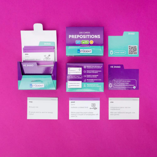 Учебная литература - Картки для вивчення англійської мови Prepositions (рівень А1-В1) (9786177702732)#3