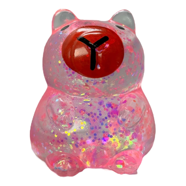 Антистресс игрушки - Игрушка антистресс Тискуни Капибара розовая (ATY128/3)#2