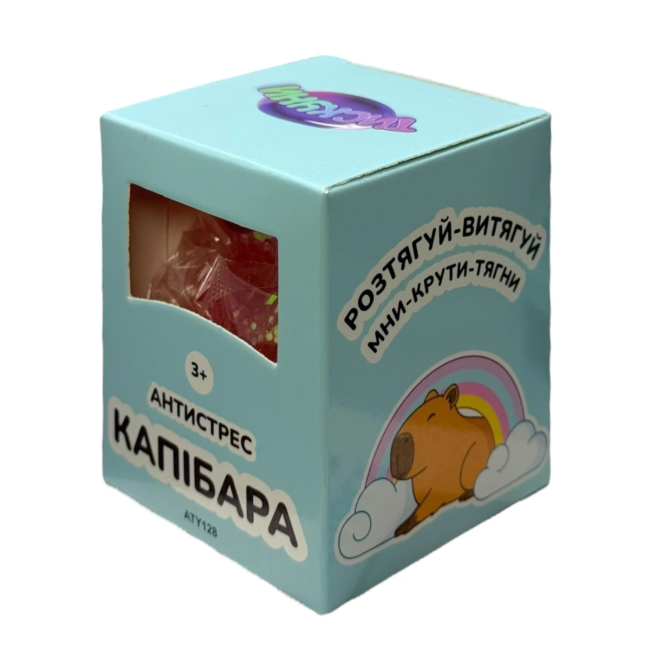 Антистресс игрушки - Игрушка антистресс Тискуни Капибара розовая (ATY128/3)#5