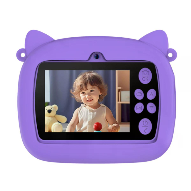Фотоаппараты - Детская камера с мгновенной печатью Remzona Fun Moments фиолетовая (KCP-01/3)#2