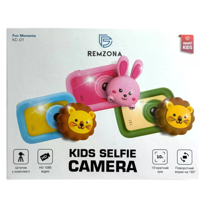 Фотоаппараты - Детская камера Remzona Fun Moments голубая (KC-01/1)#5
