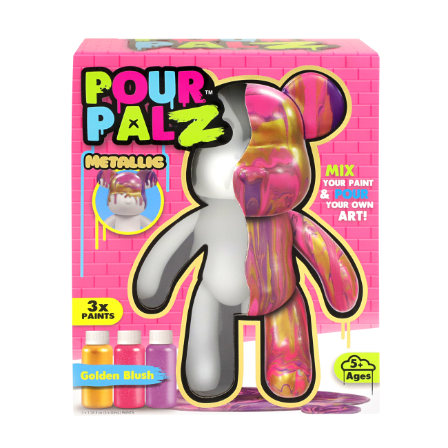 Наборы для творчества - Набор для творчества Pour Palz Флюид Арт Мишка Золото рассвета (GS-G25020)#3