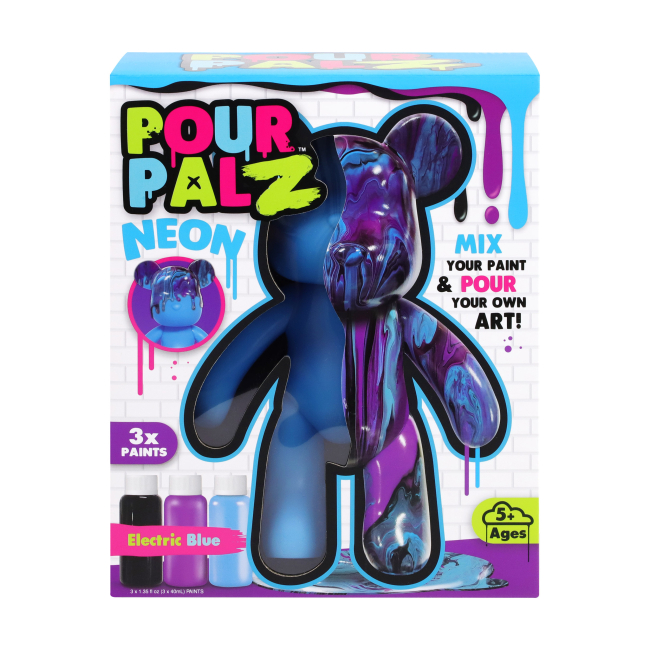 Набори для творчості - Набір для творчості Pour Palz Флюїд Арт Ведмедик Магія неону (GS-G25023)#3