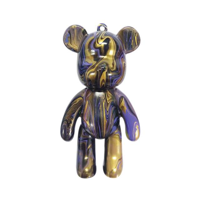 Набори для творчості - Набір для творчості Pour Palz Флюїд Арт Брелок Ведмедик фіолетовий (GS-G88822/2)#2