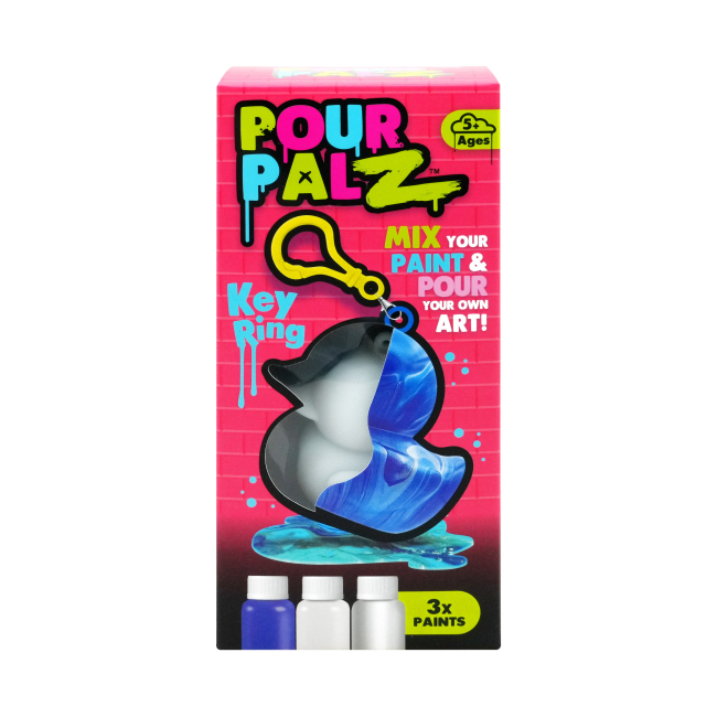 Набори для творчості - Набір для творчості Pour Palz Флюїд Арт Брелок Каченя рожевий (GS-G26262/2)#3