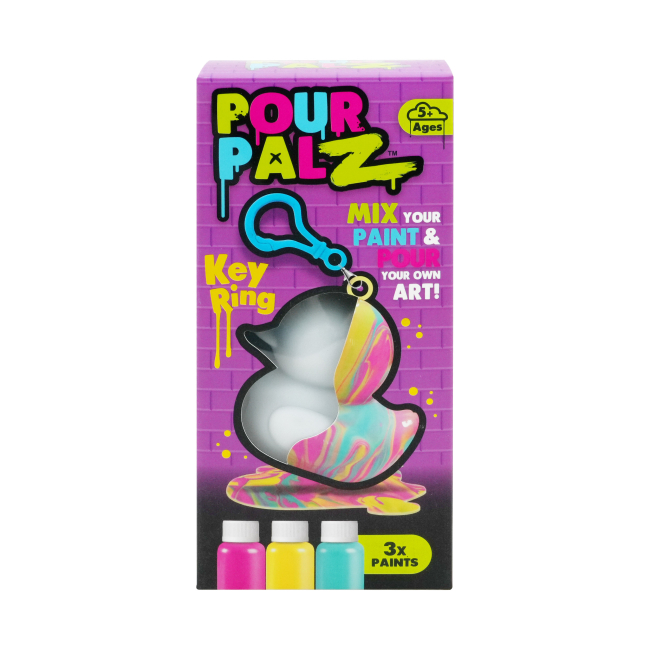 Набори для творчості - Набір для творчості Pour Palz Флюїд Арт Брелок Каченя фіолетовий (GS-G26262/3)#3