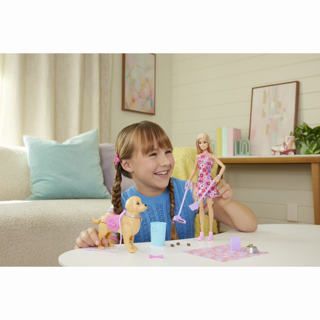 Куклы - Игровой набор Barbie Прогулка со щенком (JJB46)#8