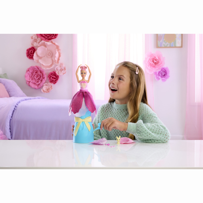 Куклы - Набор-сюрприз с куклой Barbie Petal Pop Розовый тюльпан (JMF57)#8