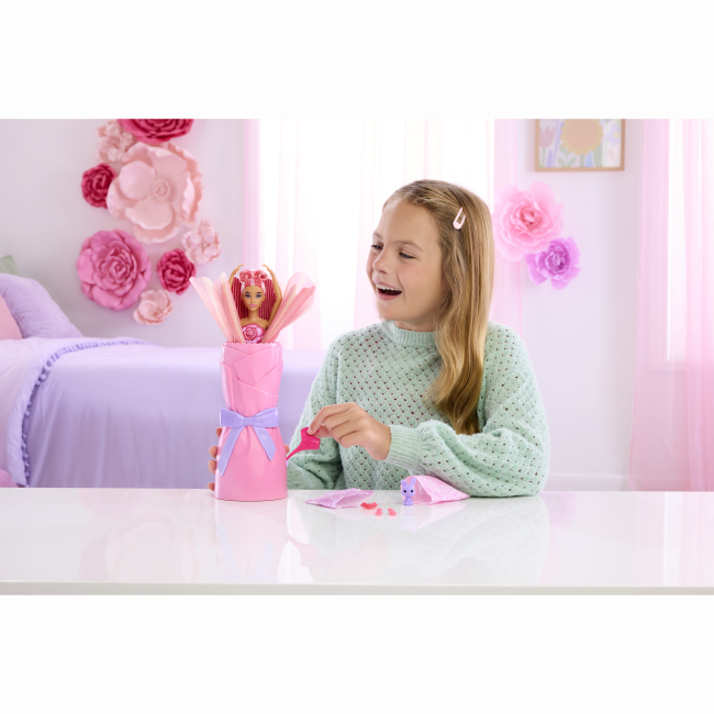 Куклы - Набор-сюрприз с куклой Barbie Petal Pop Красная роза (JMF59)#6