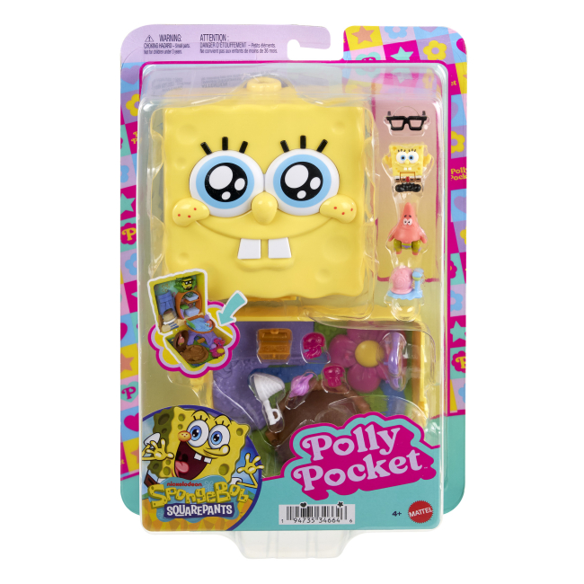 Фигурки персонажей - Игровой набор Polly Pocket Sponge Bob Square Pants с микрофигурками (JKC84)#4