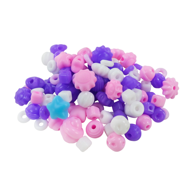 Наборы для творчества - ​Набор для создания браслетов Країна Іграшок Силиконовые бусины в ассортименте (TS0301)#4