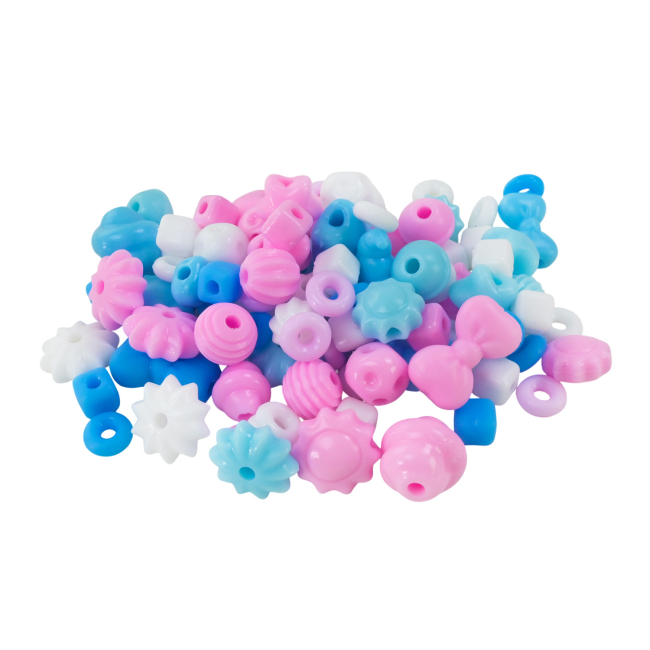 Наборы для творчества - ​Набор для создания браслетов Країна Іграшок Силиконовые бусины в ассортименте (TS0301)#5