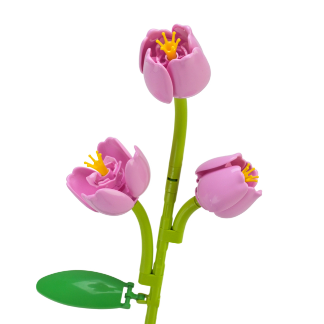 Конструкторы с уникальными деталями - Конструктор Sembo Block Florist Тюльпан 70 деталей (601283)#3