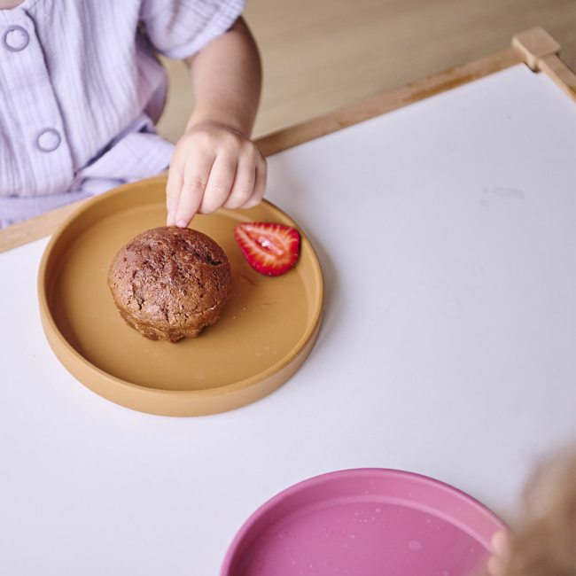 Дитячий посуд та аксесуари - Тарілка силіконова MinikOiOi Basics Pinky Pink (101050102)#5