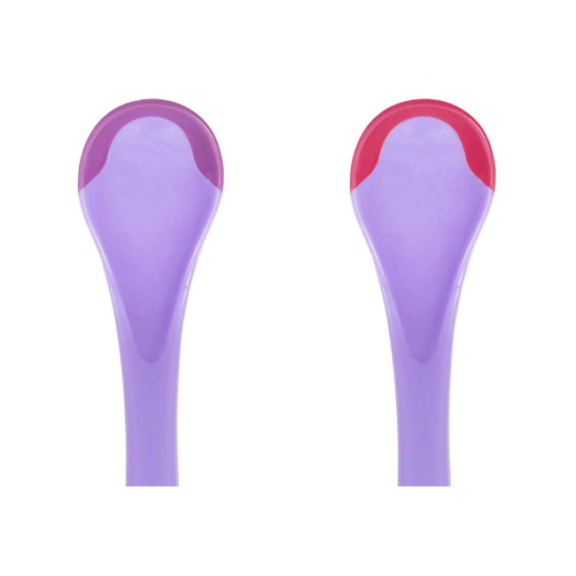 Дитячий посуд та аксесуари - ​Термочутлива ложка Baboo фіолетова (10-028)#3