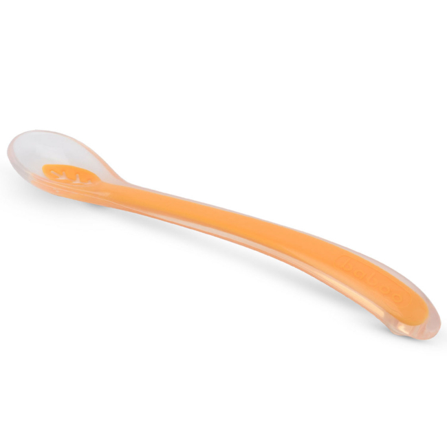 Дитячий посуд та аксесуари - Ложка силіконова Baboo помаранчева (10-008)#2