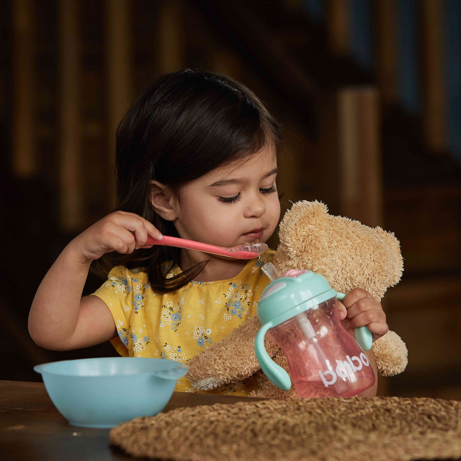 Детская посуда и аксессуары - Ложка силиконовая Baboo красная (10-002)#5