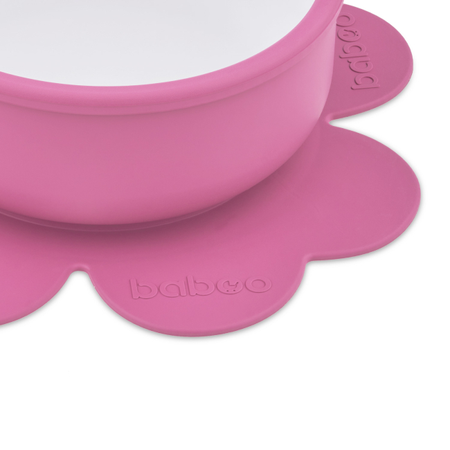 Детская посуда и аксессуары - Мисочка силиконовая Baboo с основой-присоской фиолетовая (9-036)#4