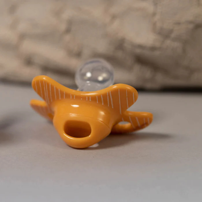 Пустушки та ніблери - ​Пустушка Difrax Natural Newborn силіконова Apricot lines (113 Apricot_lines)#2