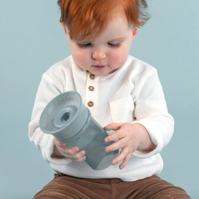 Дитячий посуд та аксесуари - Чашка-непроливайка Difrax 360 з кришкою Stone (1012 Stone)#3