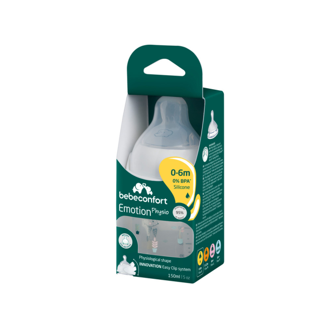 Бутылочки, соски и аксессуары - Бутылочка для кормления Bebe Confort Emotion Physio Urban garden белая 150 мл (3102209110)#3
