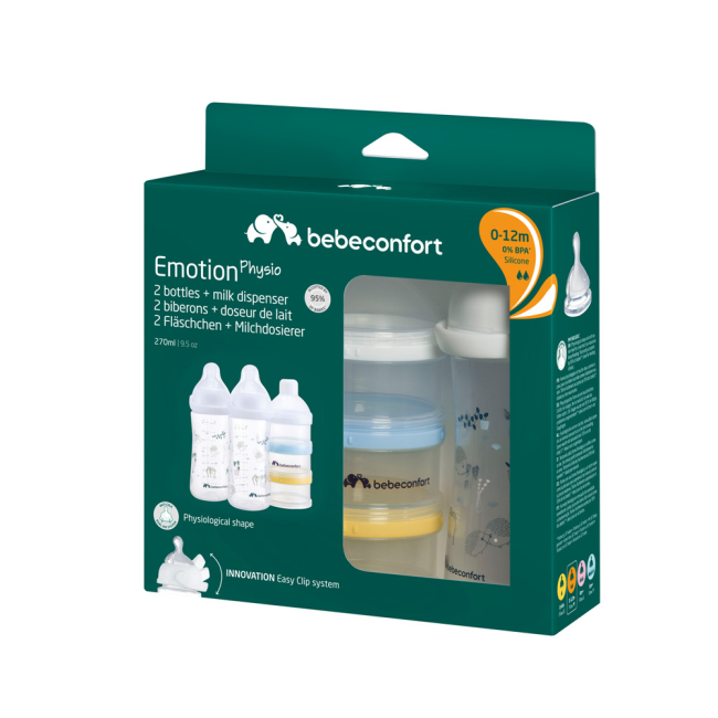 Бутылочки, соски и аксессуары - Набор для кормления Bebe Confort Emotion Physio Urban garden 2 бутылочки с диспенсером (3102209180)#4