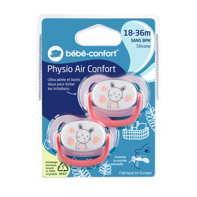 Пустышки и ниблеры - Пустышка Bebe Confort Physio Air Dummy Gardener розовая и желтая (3104201930)#3