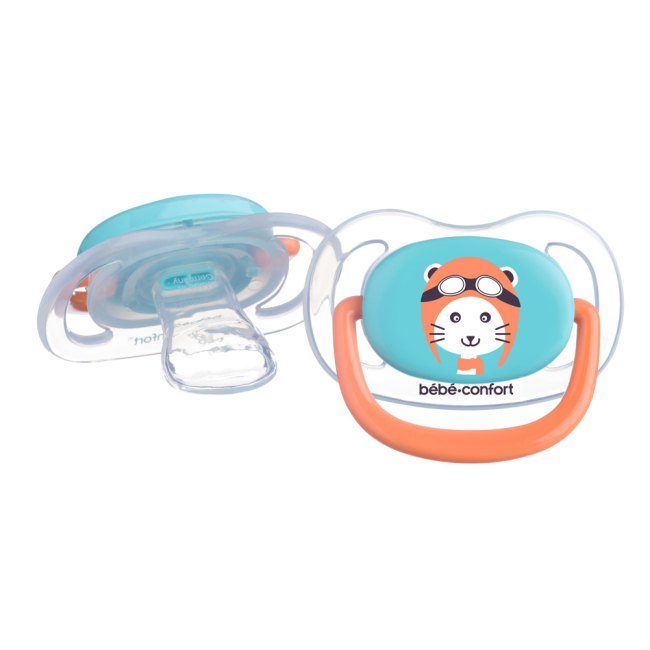 Пустышки и ниблеры - Пустышка Bebe Confort Physio Air Dummy Traveller синяя и оранжевая (3104201770)#2