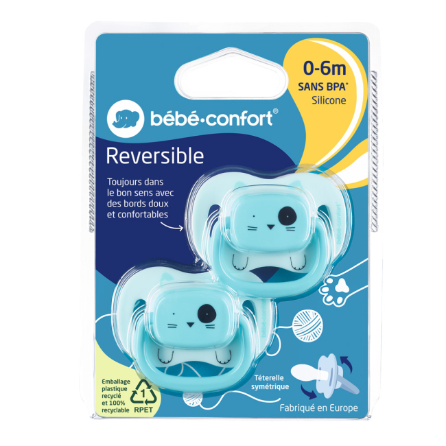 Пустышки и ниблеры - Пустышка Bebe Confort Minimalistic Animals синяя (3104202010)#3