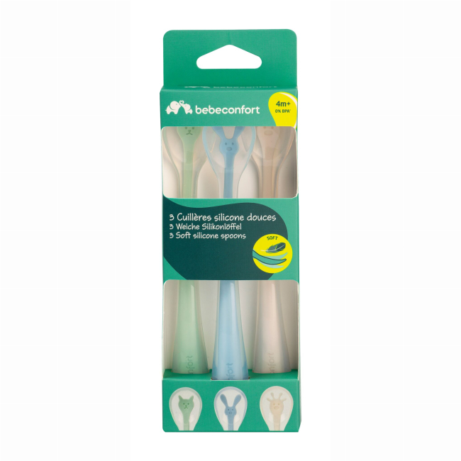 Детская посуда и аксессуары - Ложечки силиконовые Bebe Confort 3 шт (3105209980)#2
