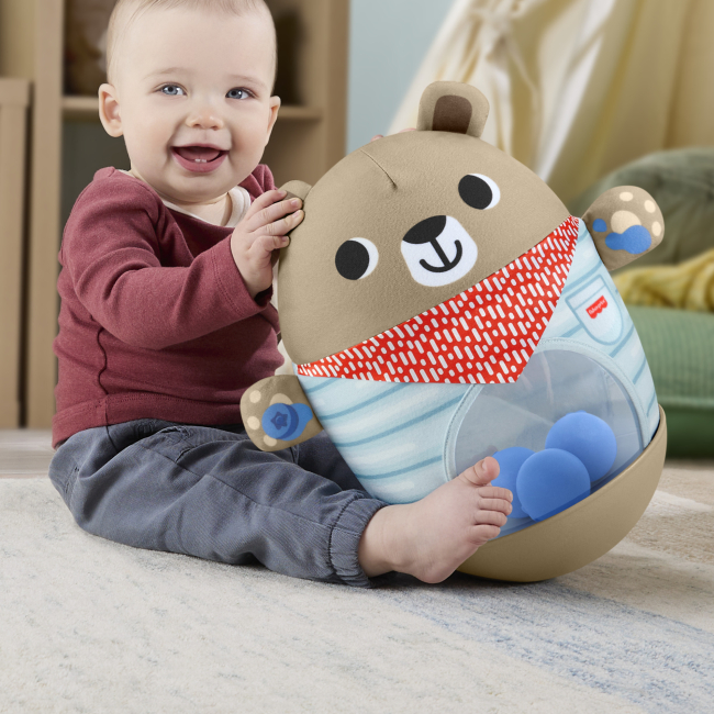 Розвивальні іграшки - Розвивальна іграшка Fisher-Price Ведмедик-неваляйко (JLB83)#6