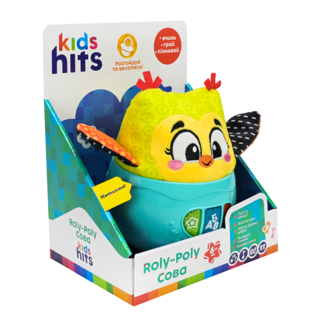 Розвивальні іграшки - Розвивальна іграшка Kids Hits Совеня-неваляйка (KH64/001)#4