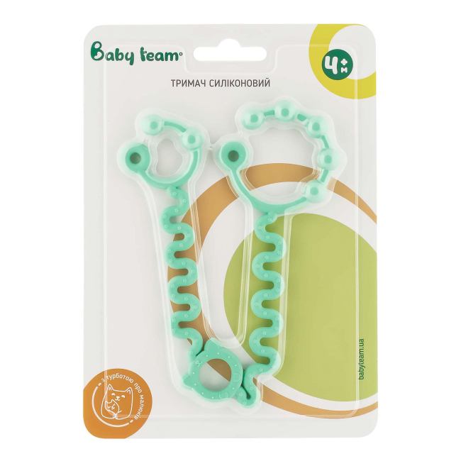 Підвіски, мобілі - Тримач силіконовий Baby Team бірюзовий (3380)#2