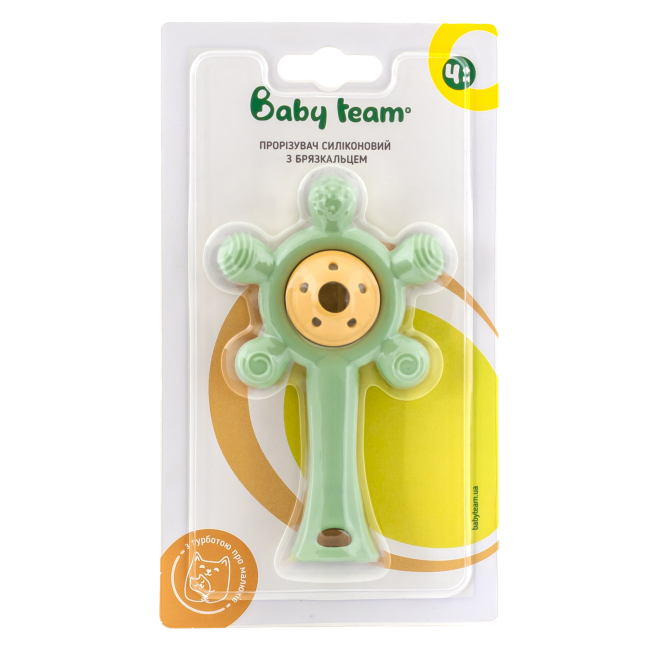 Погремушки, прорезыватели - Прорезыватель Baby Team силиконовый с погремушкой (4039)#4