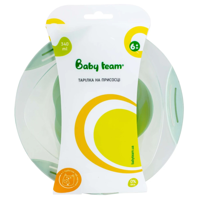 Дитячий посуд та аксесуари - Тарілка на присосці Baby team (6019)#3