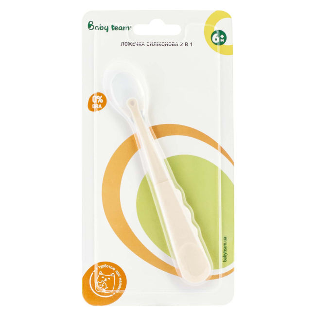 Дитячий посуд та аксесуари - Ложечка силіконова Baby Team 2 в 1 (6114)#3
