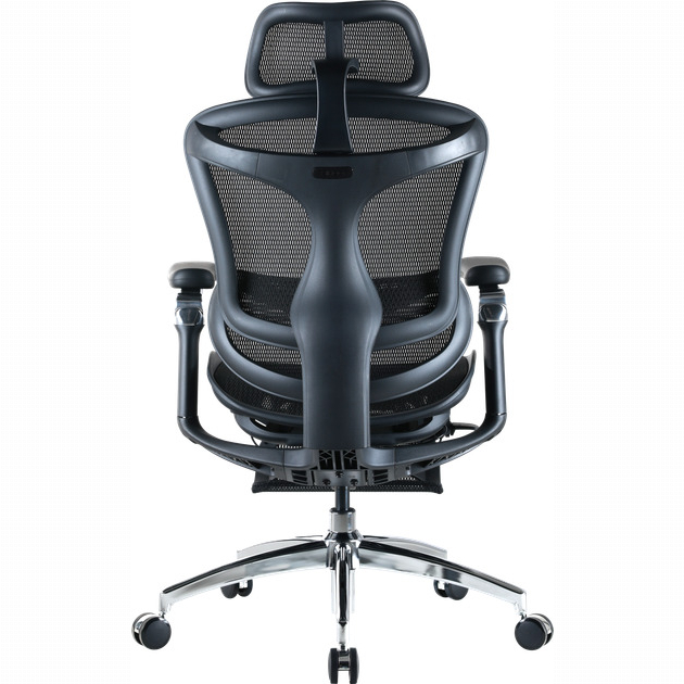 Меблі для геймерів - Крісло офісне з підставкою для ніг Sihoo DORO C300 Pro Mesh Black with footrest (DORO-C300-PRO-M101-JT)#2