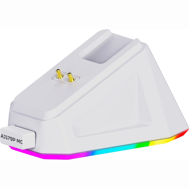 Клавіатура і миші - Мишка Ajazz AJ179P MC Charging Dock Wireless/Bluetooth/USB White (AJ179P-MC-W)#5