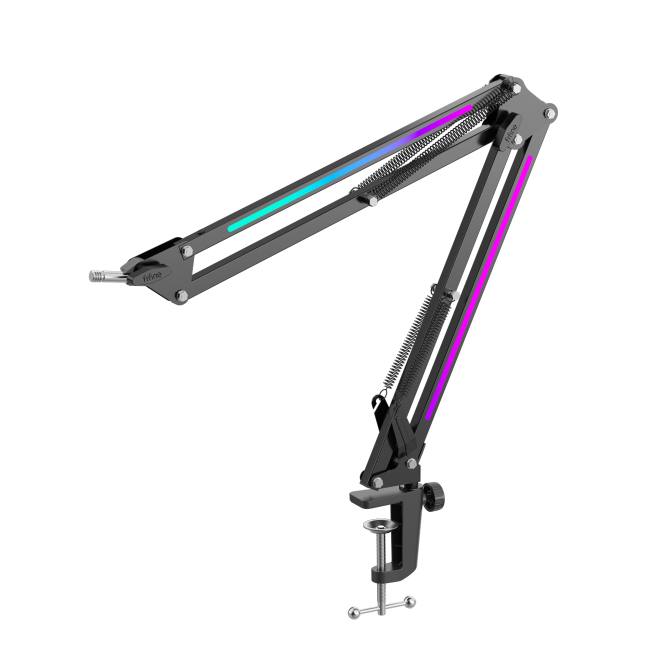 Меблі для геймерів - Стійка-пантограф Fifine Black RGB (BM38)#2