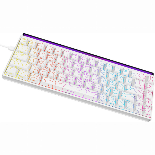 Клавиатура и мыши - Клавиатура Ajazz NK68 Red Switch White USB-C (NK68-R-S-W)#3