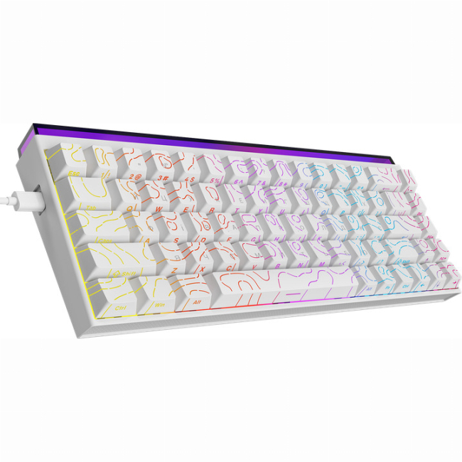 Клавиатура и мыши - Клавиатура Ajazz NK68 Red Switch White USB-C (NK68-R-S-W)#4